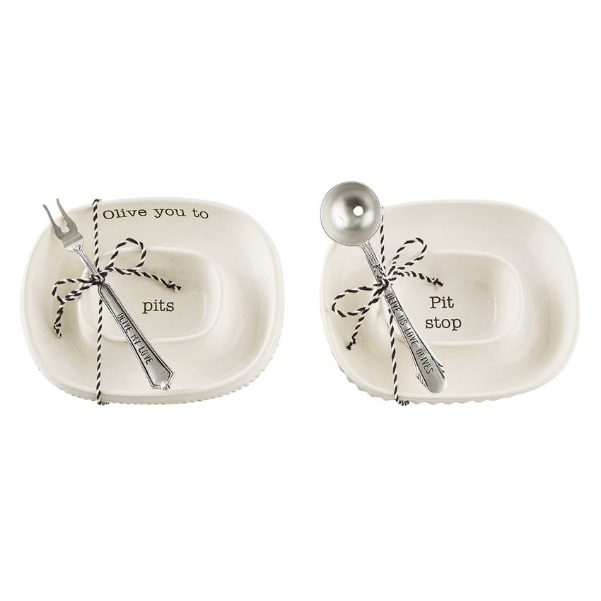 Olive You Bowl & Utensil Set Mud Pie Lola and Jack
